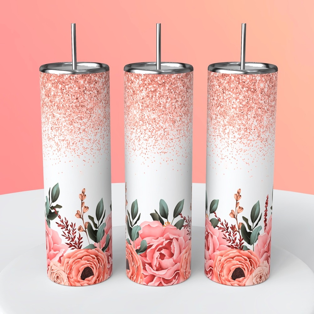 Flower 20 oz tumbler